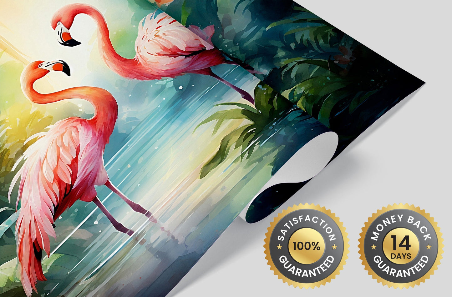 Tropical Flamingo Mural