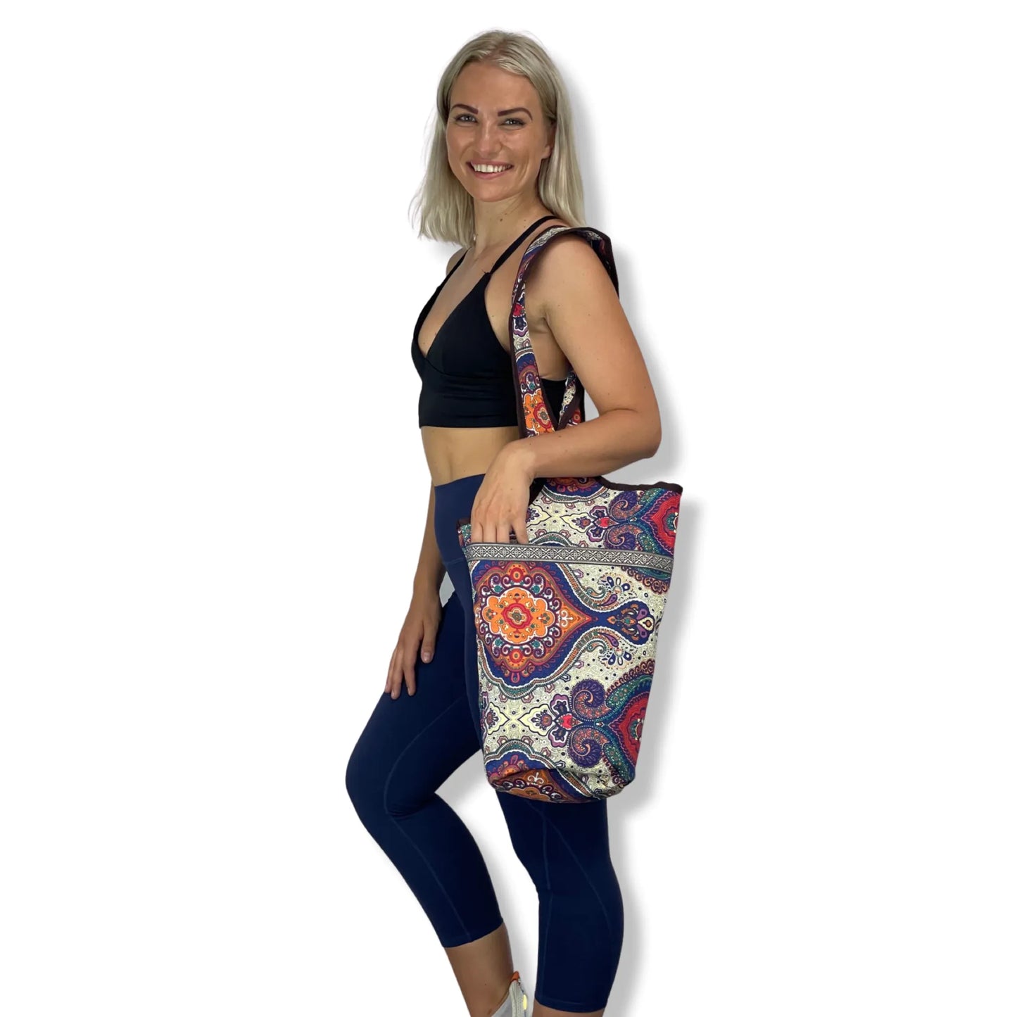 JupiterGear Yoga Mat Carrying Tote Bag with Large Size Pockets | Multipurpose and Fit Most Size Mats