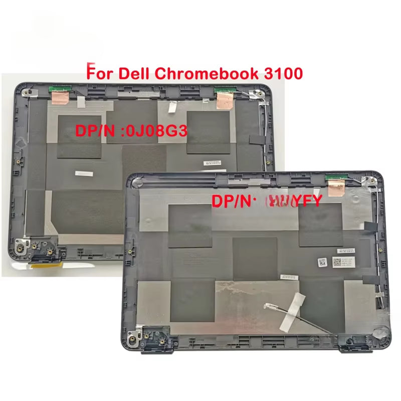 WAF New Original 034Yfy 0J08G3 Black for Dell Chromebook 3100 Laptop Top Case Back Cover LCD Cover Rear Lid a Cover W/Logo Ante