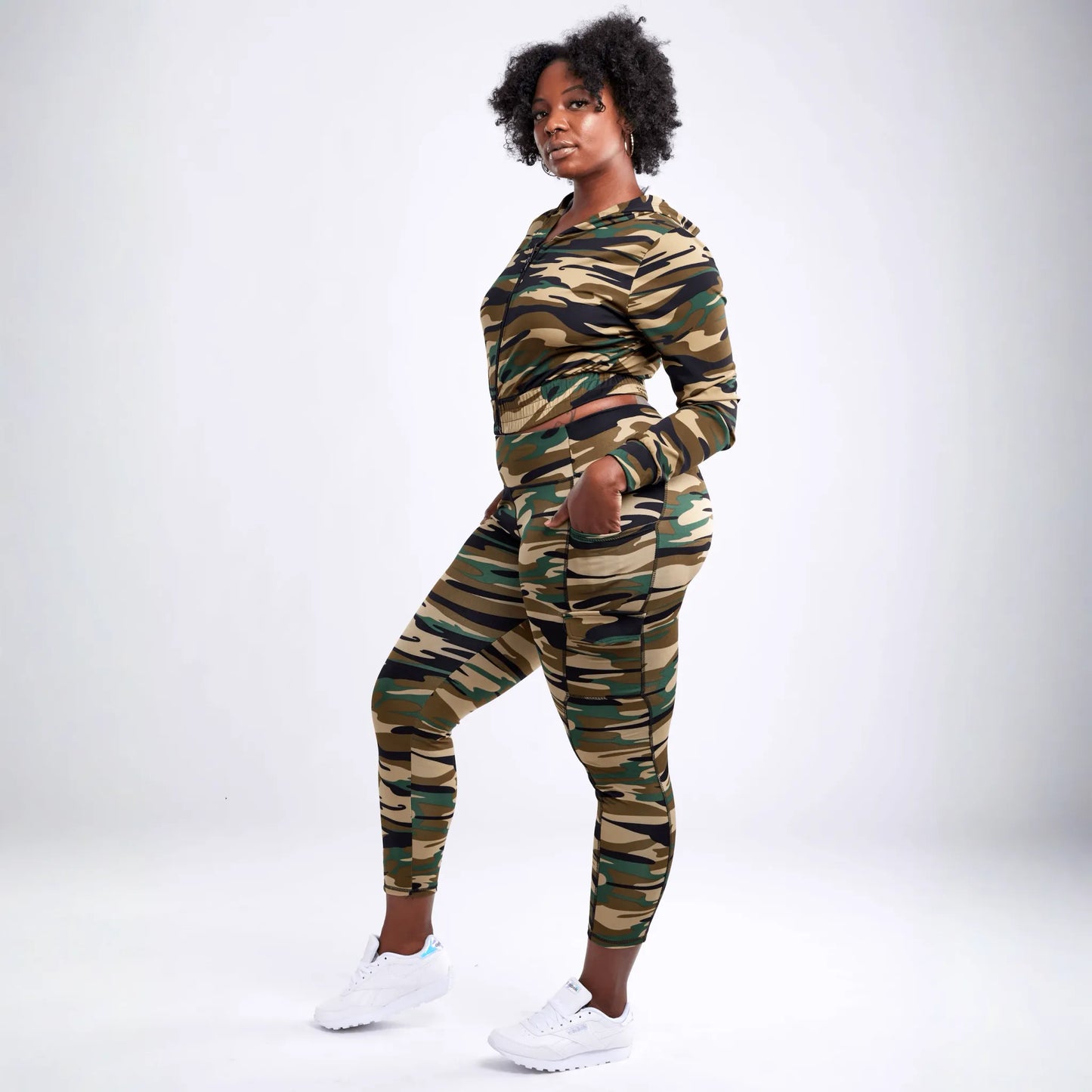 JupiterGear Athletic Zip-Up Crop Hoodie Jacket