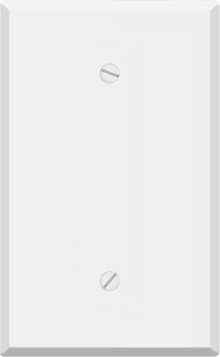 1 Gang Oversized White Metal Blank Wall Plate Cover - Made in USA
