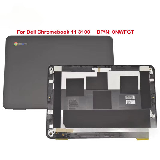 WAF New Orig 0NWFGT NWFGT Black for Dell Chromebook 11 3100 Top Case Back Cover Rear Lid Lcd Cover a Shell W/ Logo