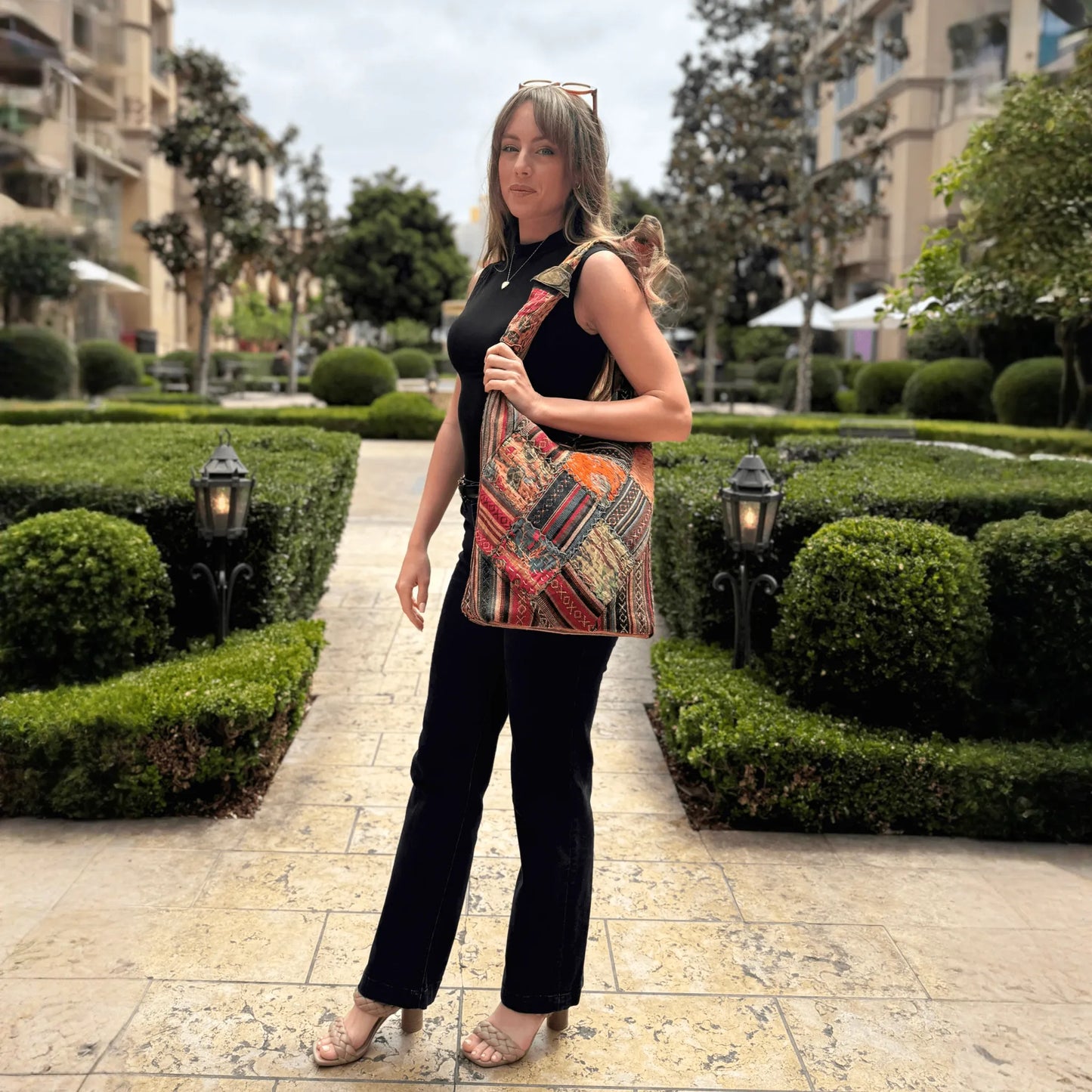 Kathmandu Collection Quilted Patchwork Hobo Bag