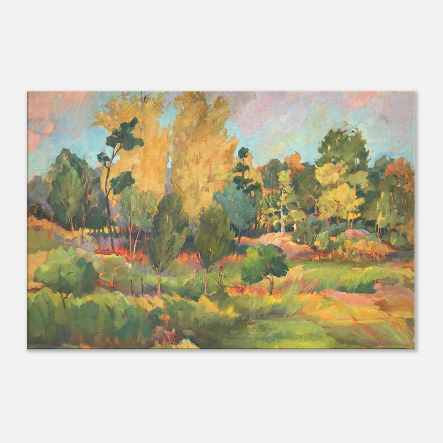 'Garden of Eden' Landscape I 24x36 inch Art Print on Canvas I Original Artwork by American Artist Barbara Cleary