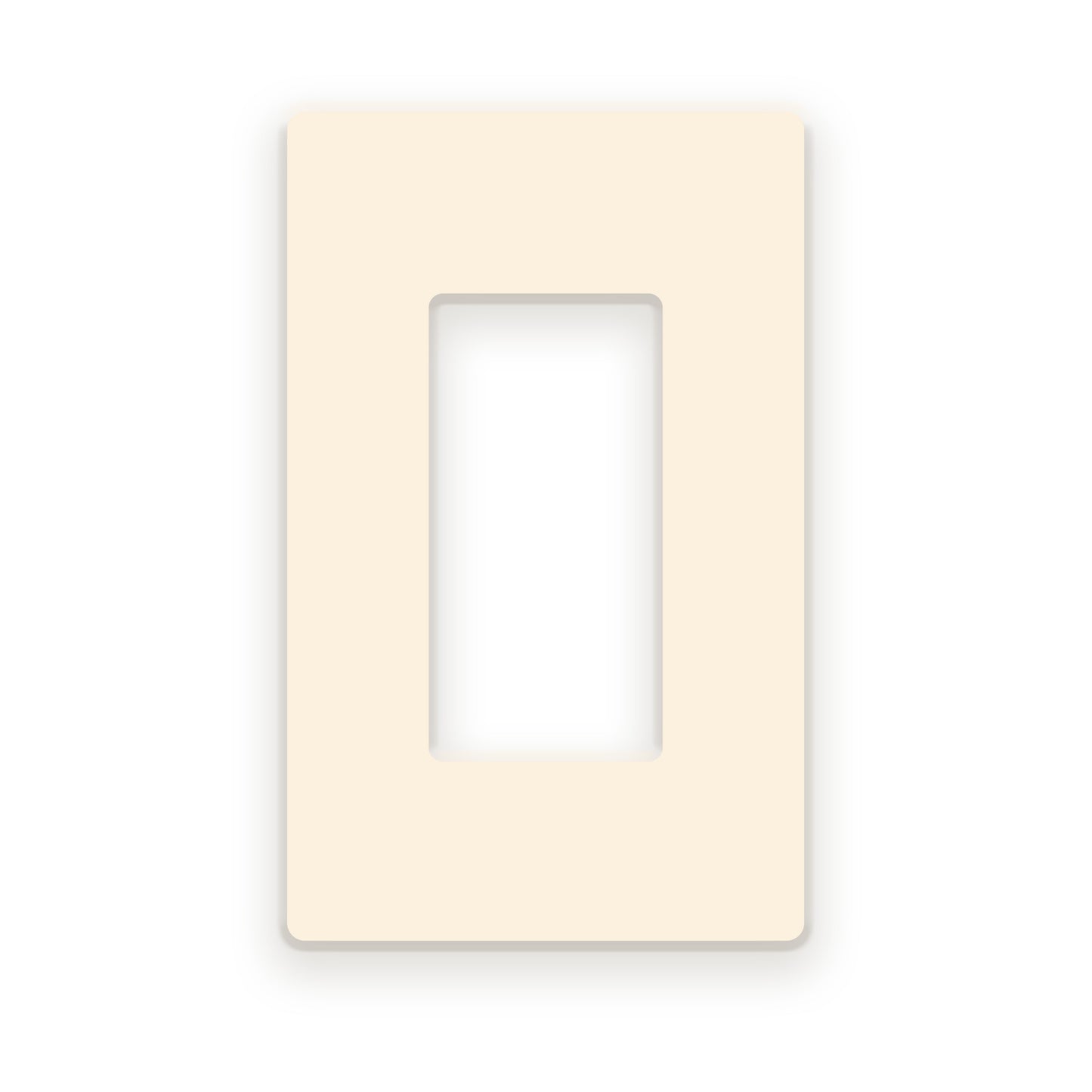 1 Gang Almond Screwless Rocker Switch Wall Plate