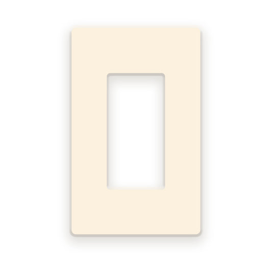 1 Gang Almond Screwless Rocker Switch Wall Plate