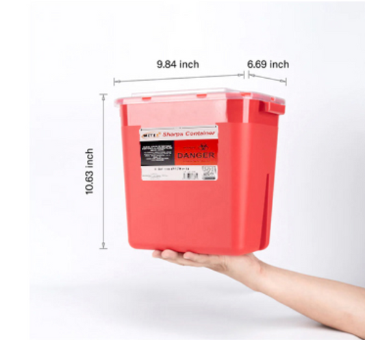 "2 Gallon" Biohazard Sharps Containers (24 Containers)