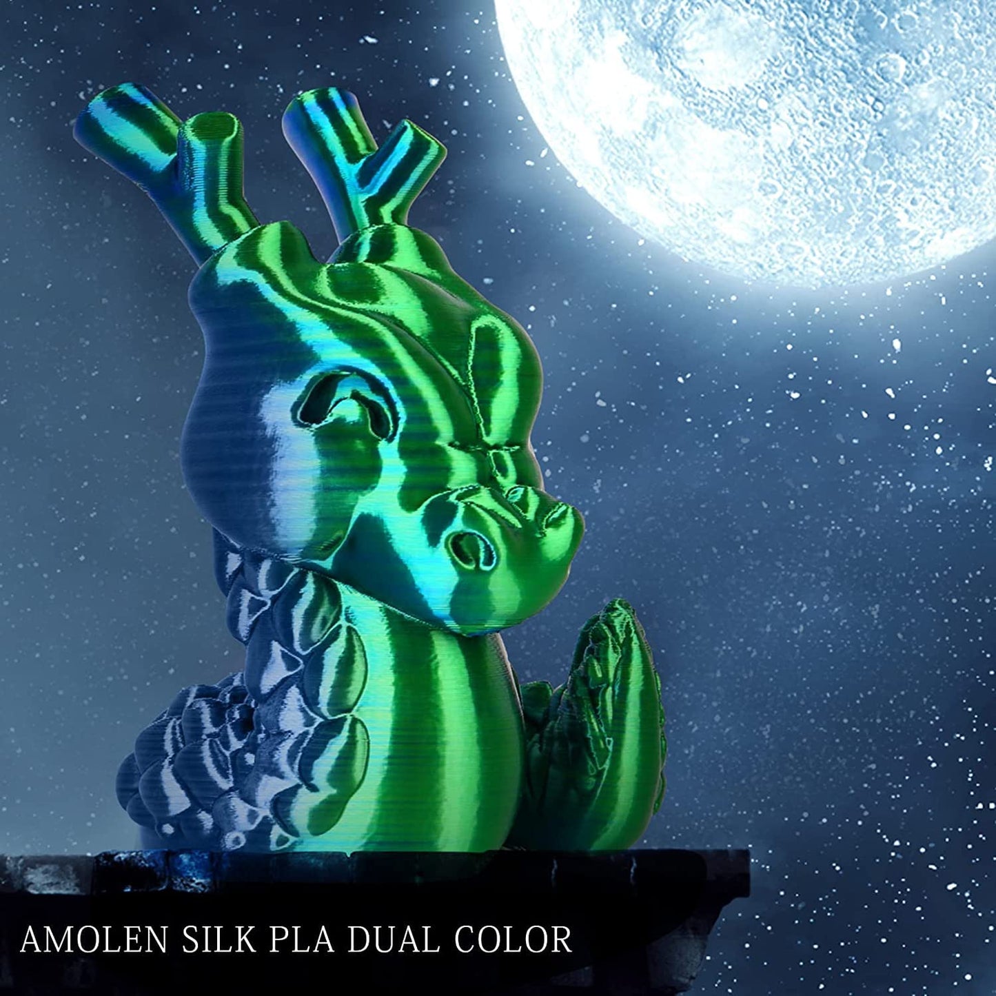 PLA Silk Dual Color Filament 1.75mm, 1KG/2.2LB