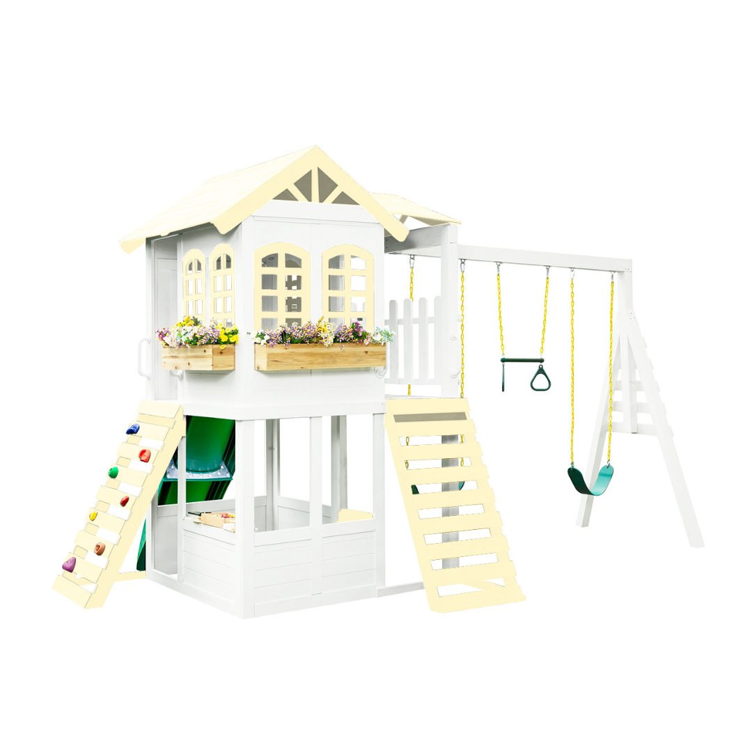 Reign Two Story Playhouse Custom Color - 2MamaBees - Little Red General Store
