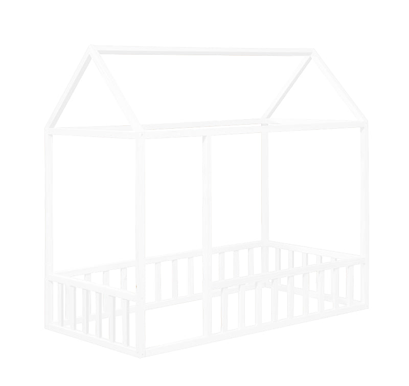 Montessori House Bed with Rails Custom Color - 2MamaBees - Little Red General Store