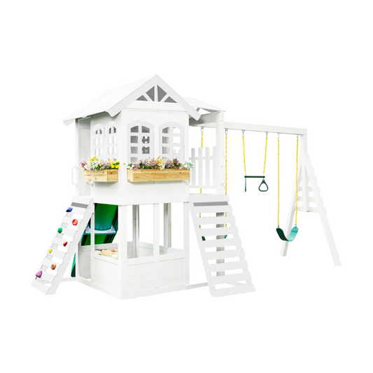 Reign Two Story Playhouse Custom Color - 2MamaBees - Little Red General Store