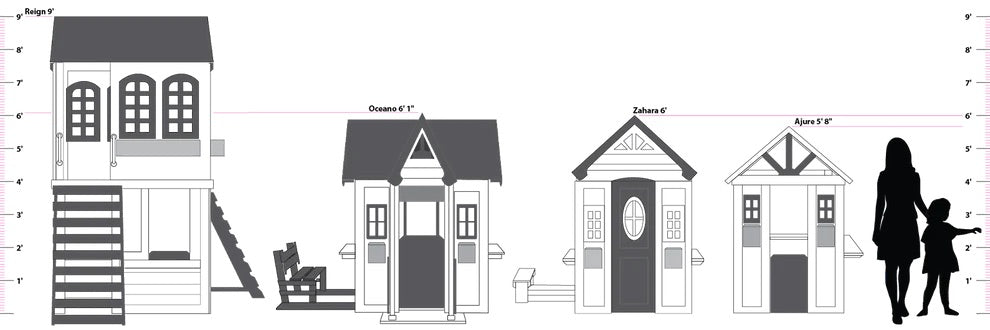 Ajure Playhouse Custom Color - 2MamaBees - Little Red General Store