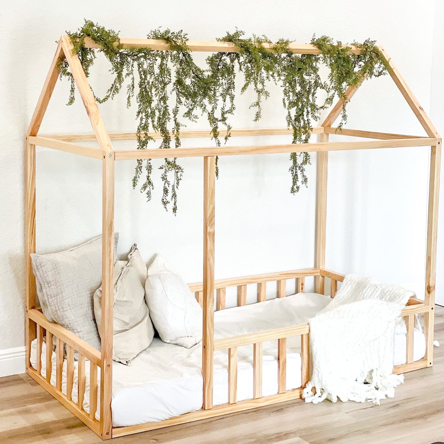 Montessori House Bed with Rails - 2MamaBees - Little Red General Store