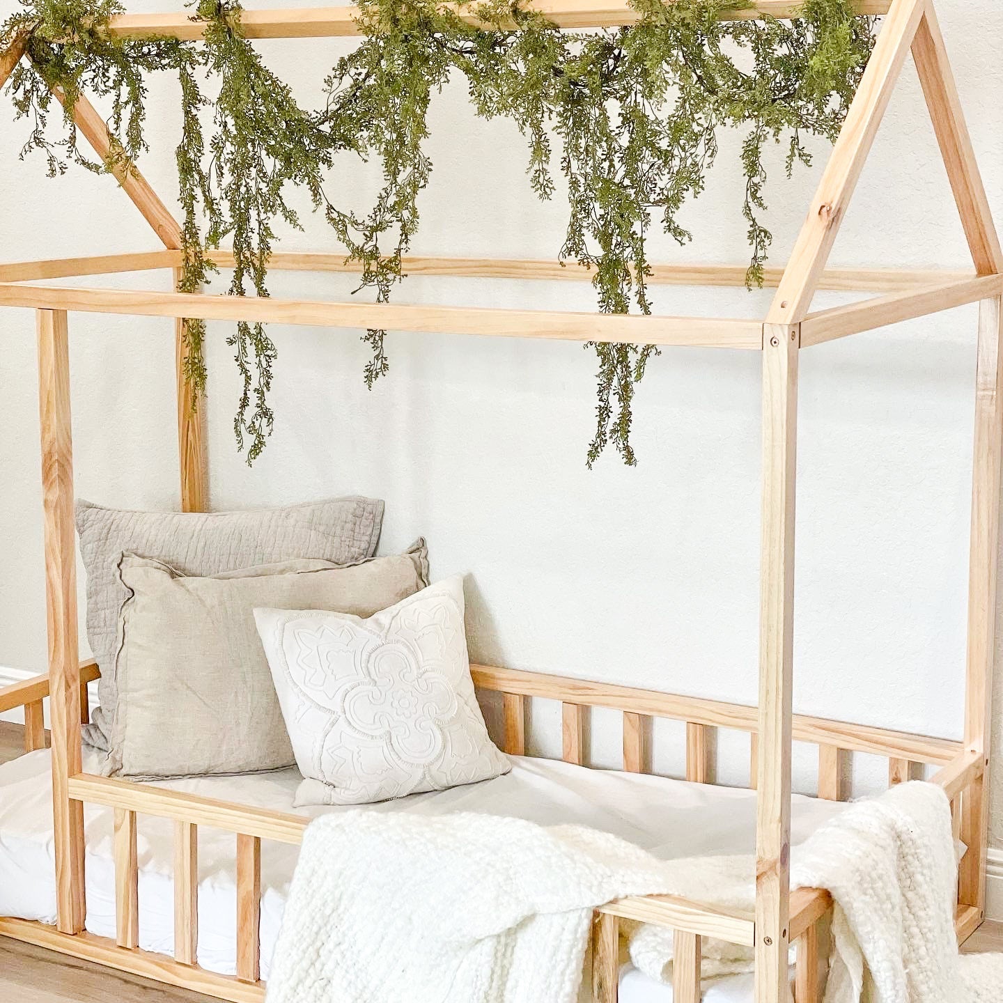 Montessori House Bed with Rails - 2MamaBees - Little Red General Store