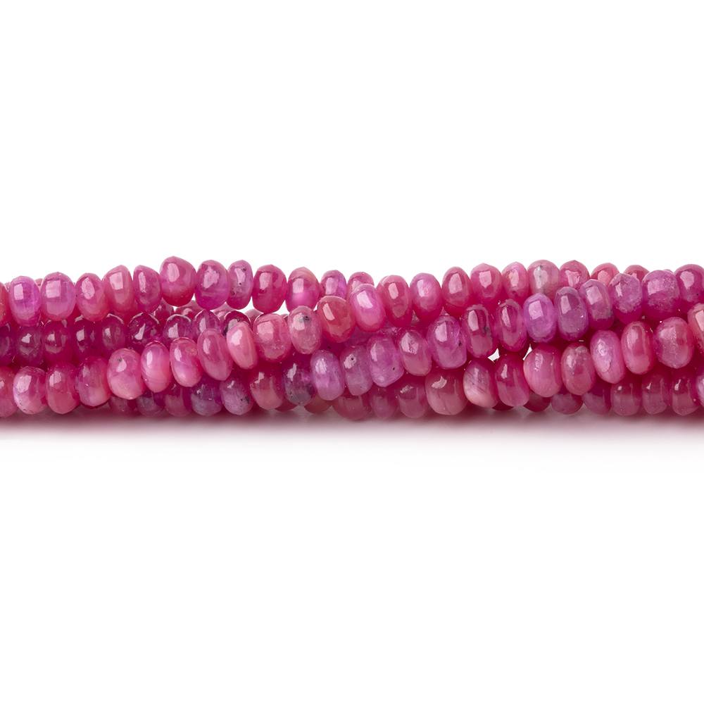 3-3.5mm Ruby Plain Rondelle Beads 16 inch 210 pieces AA