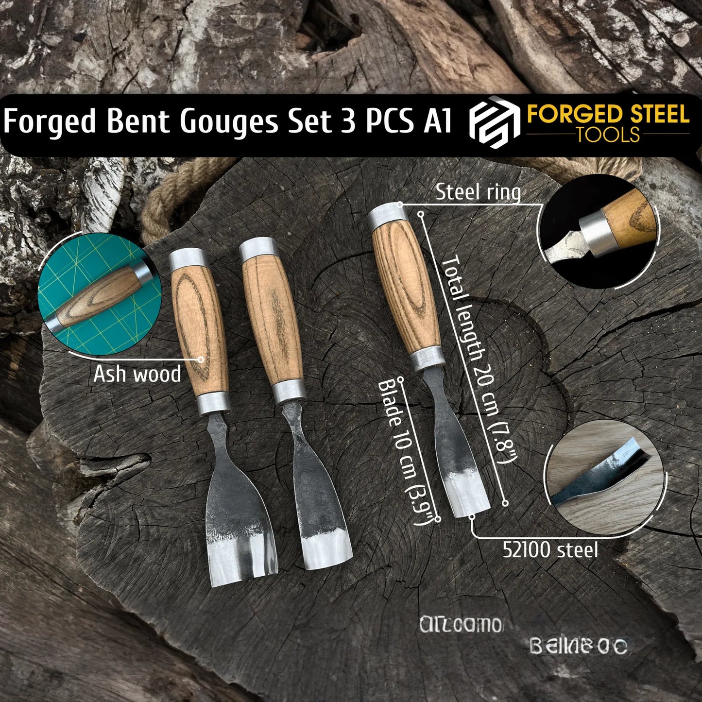 3-Piece Bent Gouge Set