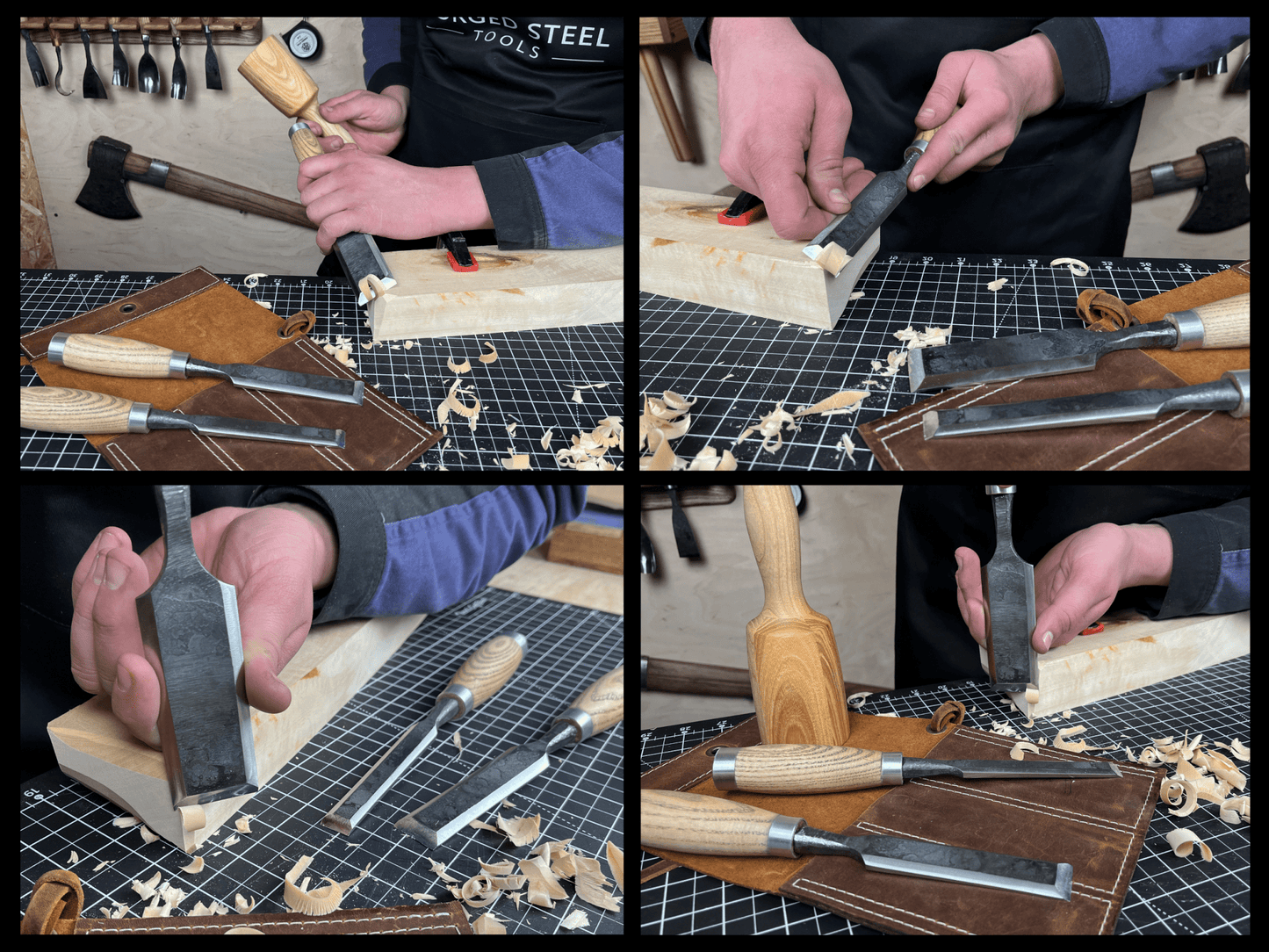3-Piece Wood Carving Chisel Set