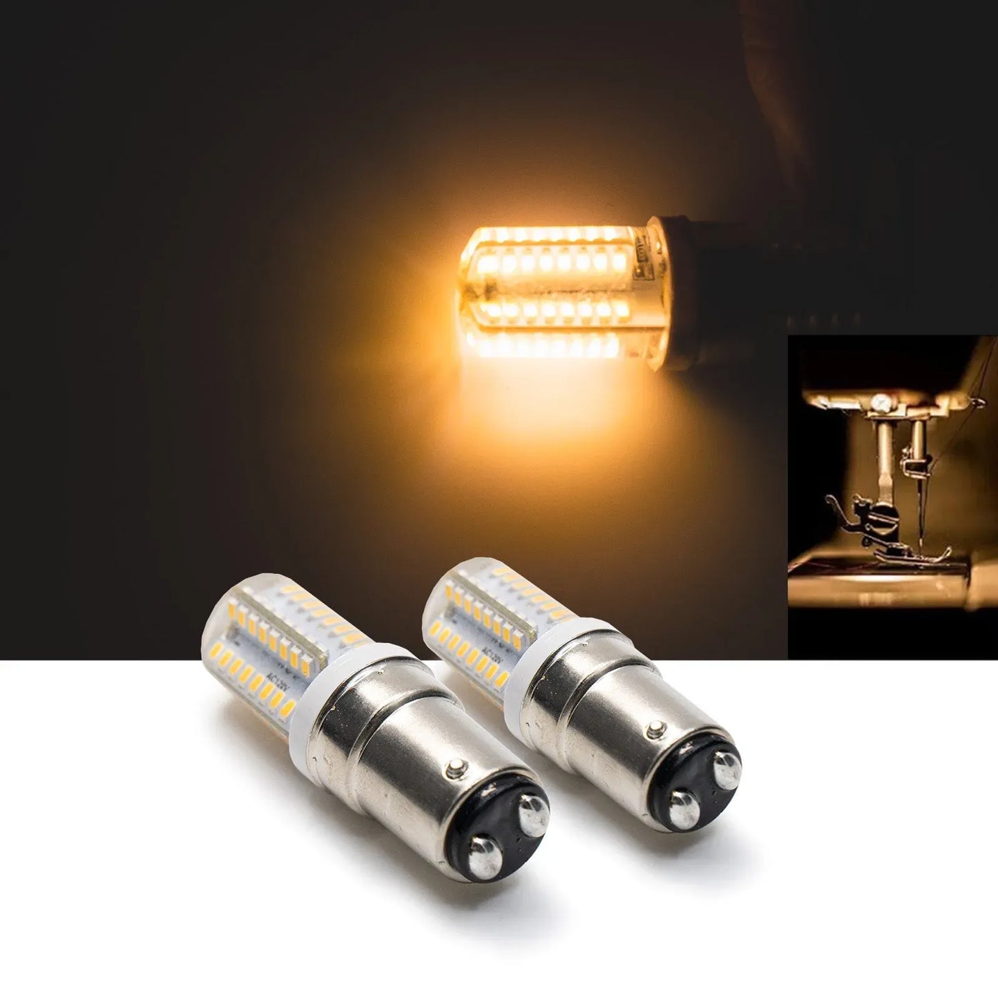 Sewing Supplies Sewing Accessories LED Sewing Machine Light 120V Warm White BA15D Compatible with Brother Singer, Refrigerator, Oven - HYUGA