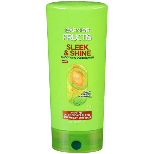 Fructis Garnier Sleek & Shine Conditioner For Frizzy, Dry, Unmanageable Hair - 21 Fl Oz