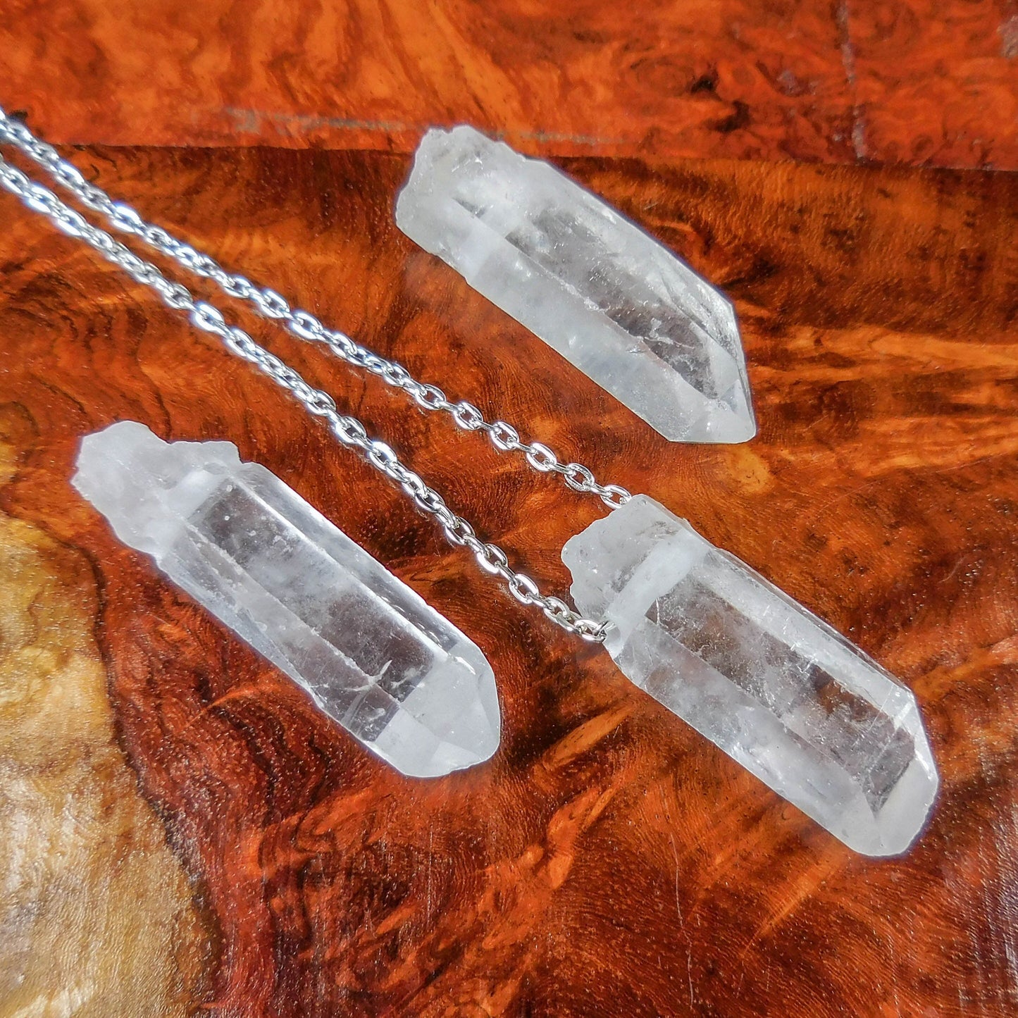 Drilled Clear Quartz Crystal Points (2mm Hole) Wholesale Pendant Beads
