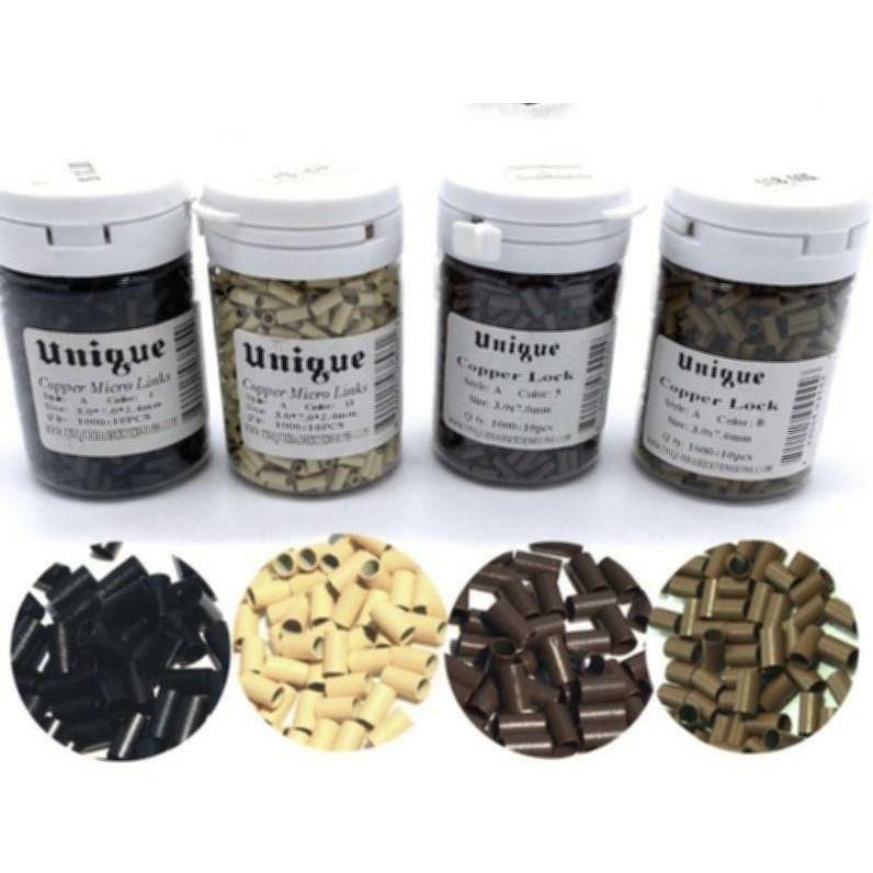 Copper Micro Link Style "A" Size 3.0 x 7.0 x 2.4 mm 1 bottle (1,000 pieces)