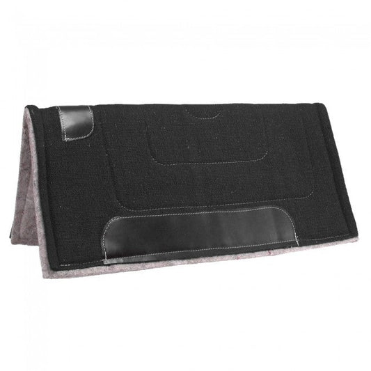 TOUGH1 OTTAWA SADDLE PAD - HEAVY FELT LINED = 32X32, BLACK