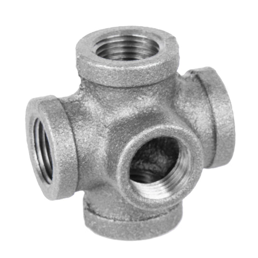 1/2 in. Black 5-Way Fitting