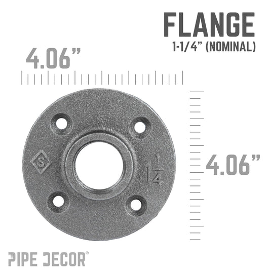 1 1/4 in. Black Floor Flange