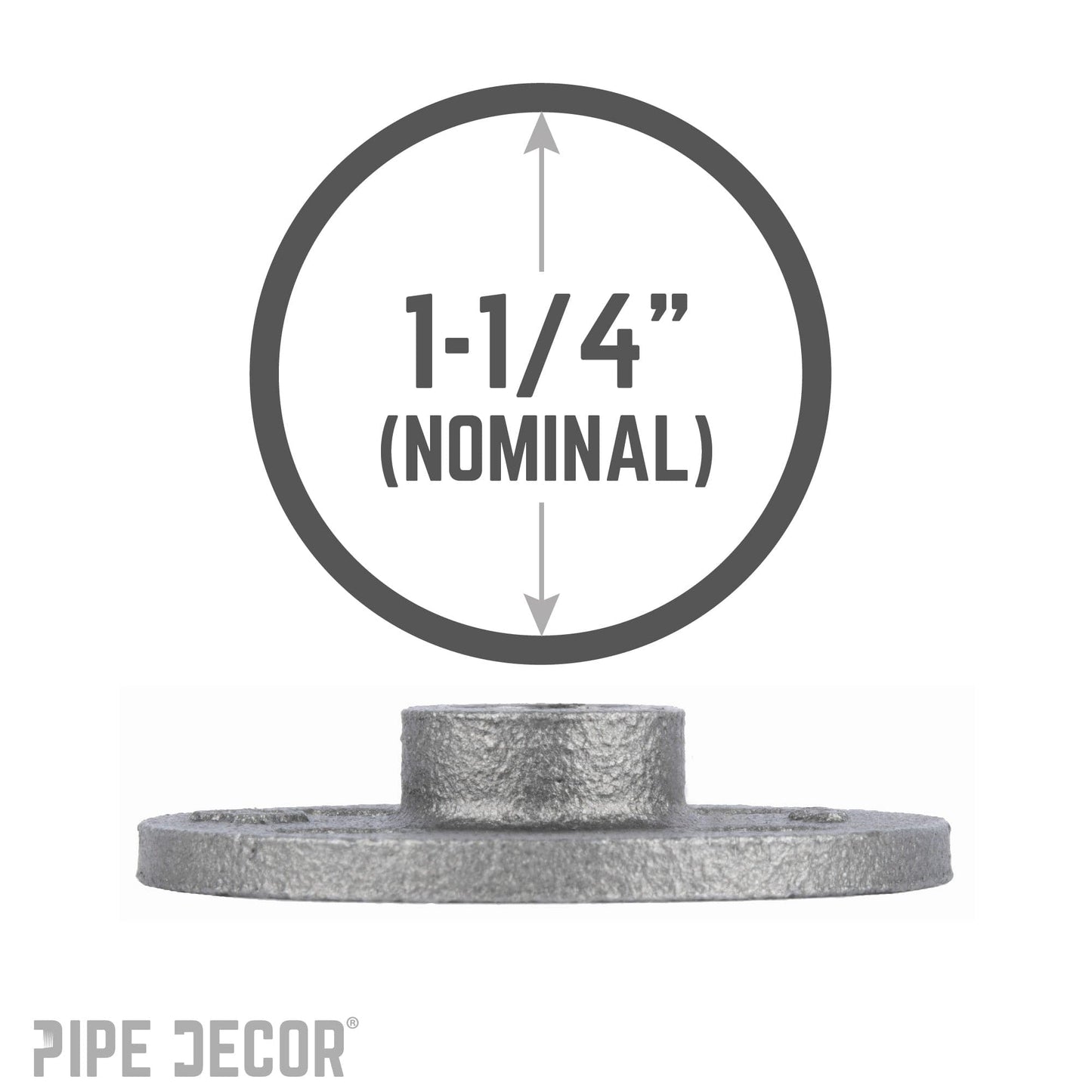 1 1/4 in. Black Floor Flange