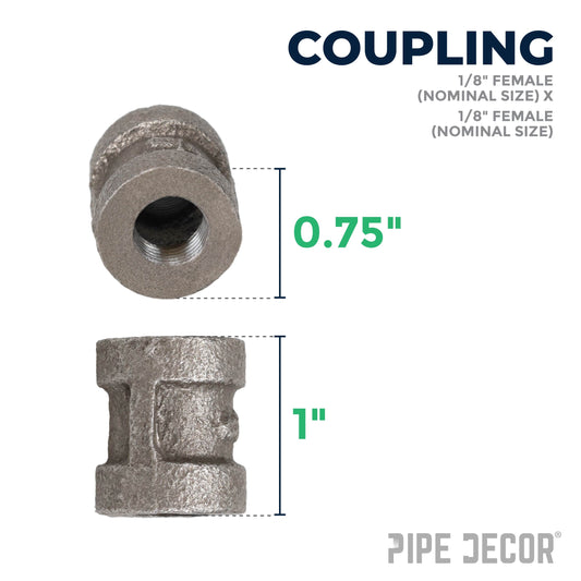 1/8 in. Black Coupling