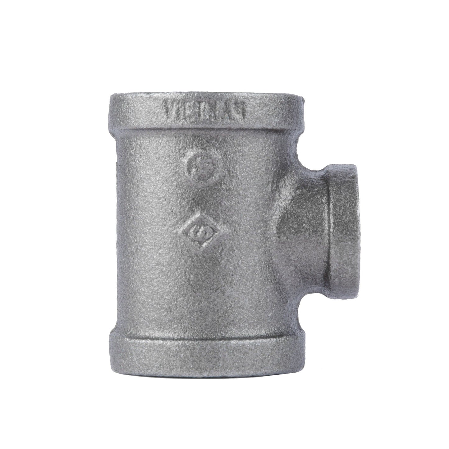 1 in. x 1 in. x 1/2 in. Black Reducing Tee