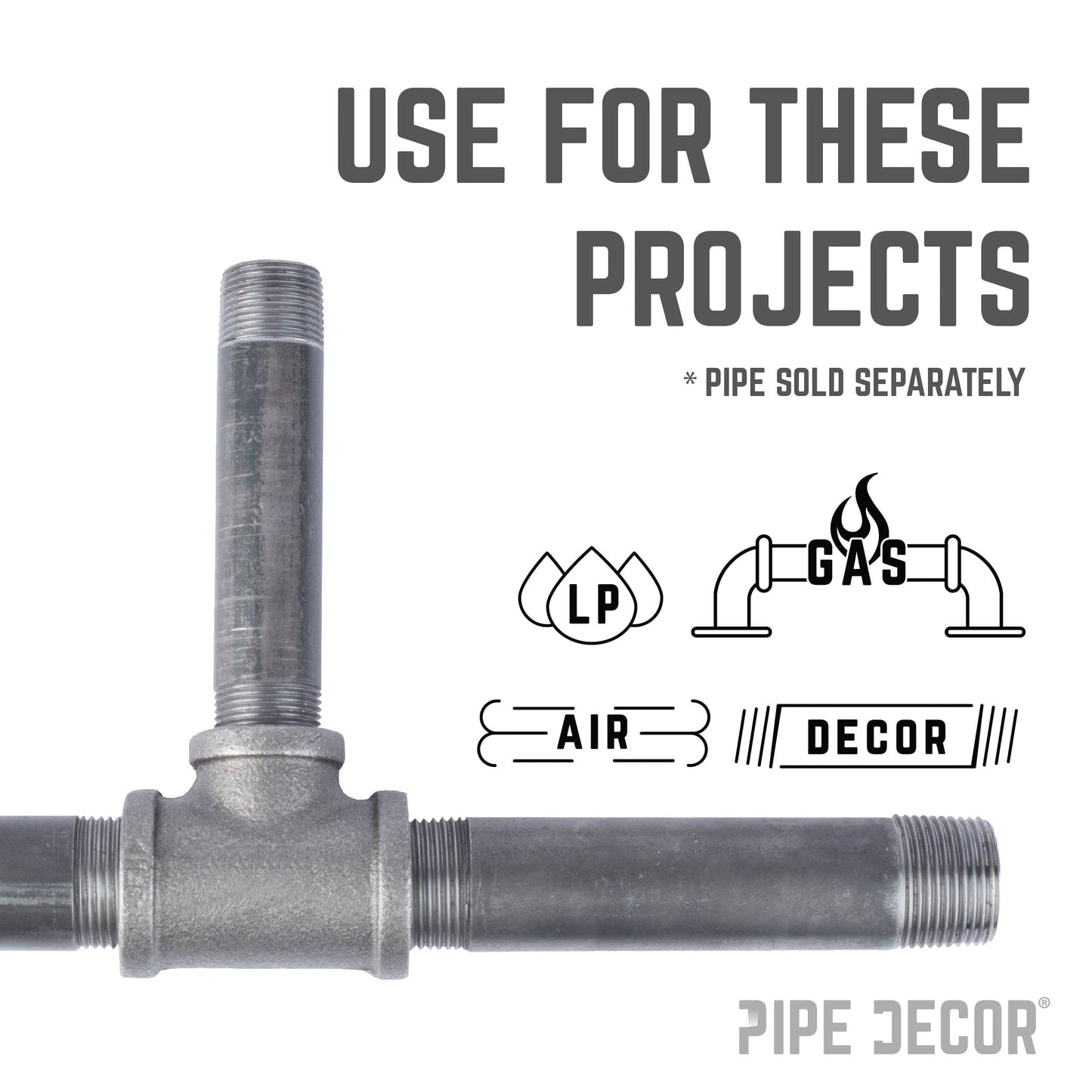 1 in. x 1 in. x 3/4 in. Black Reducing Tee