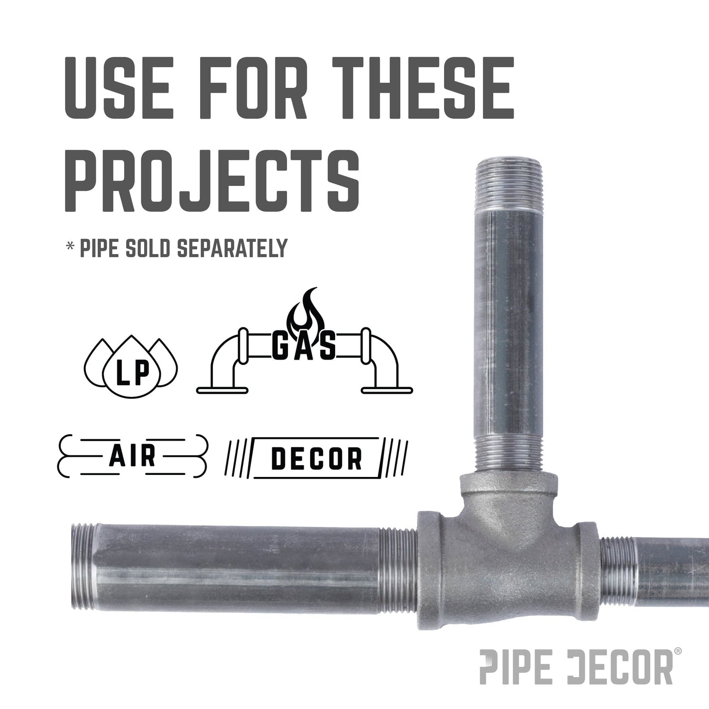 1 in. x 3/4 in. x 3/4 in. Black Reducing Tee