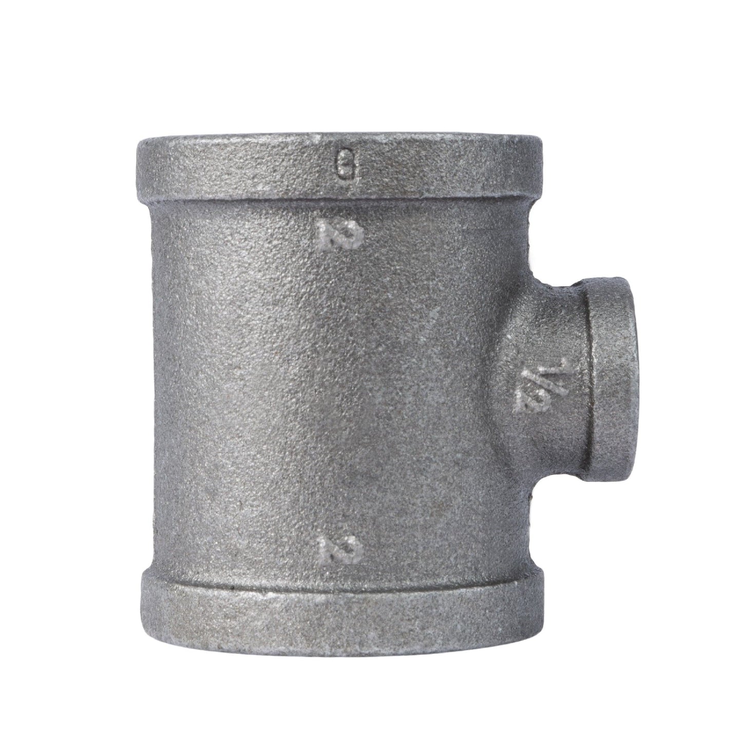 2 in. x 2 in. x 1/2 in. Black Reducing Tee