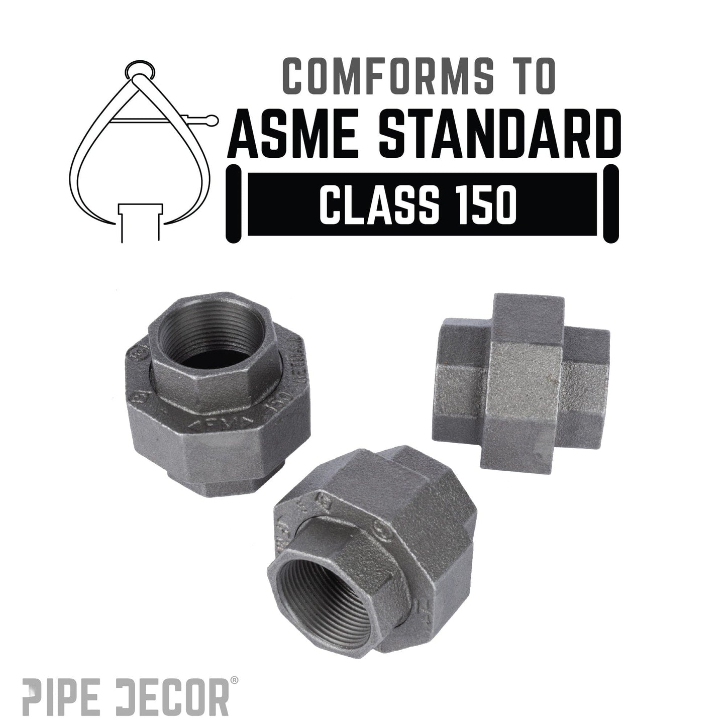 1 1/4 in. Black Union