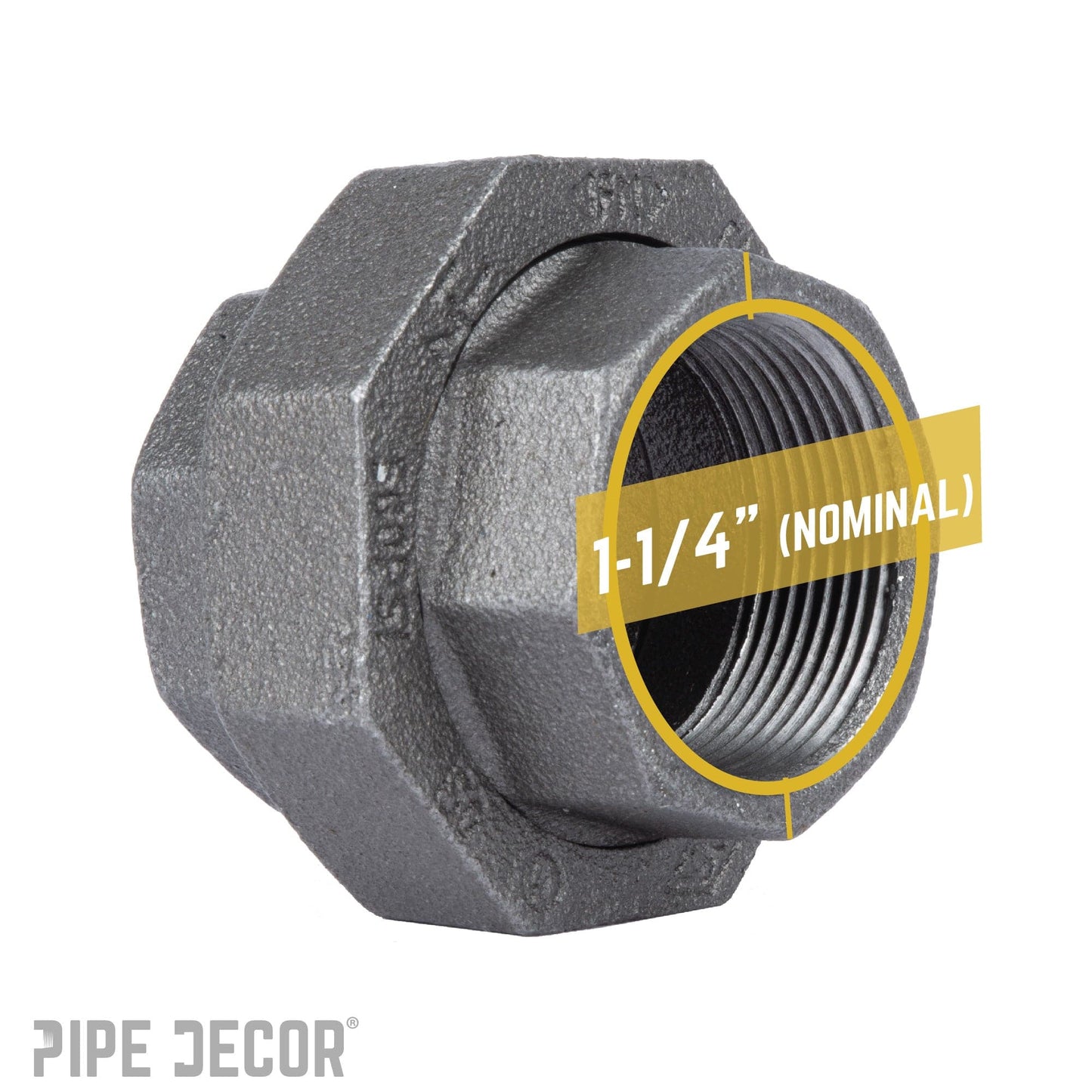 1 1/4 in. Black Union