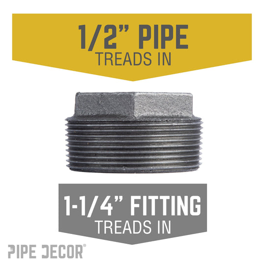 1 1/4 in. x 1/2 in. Black Bushing