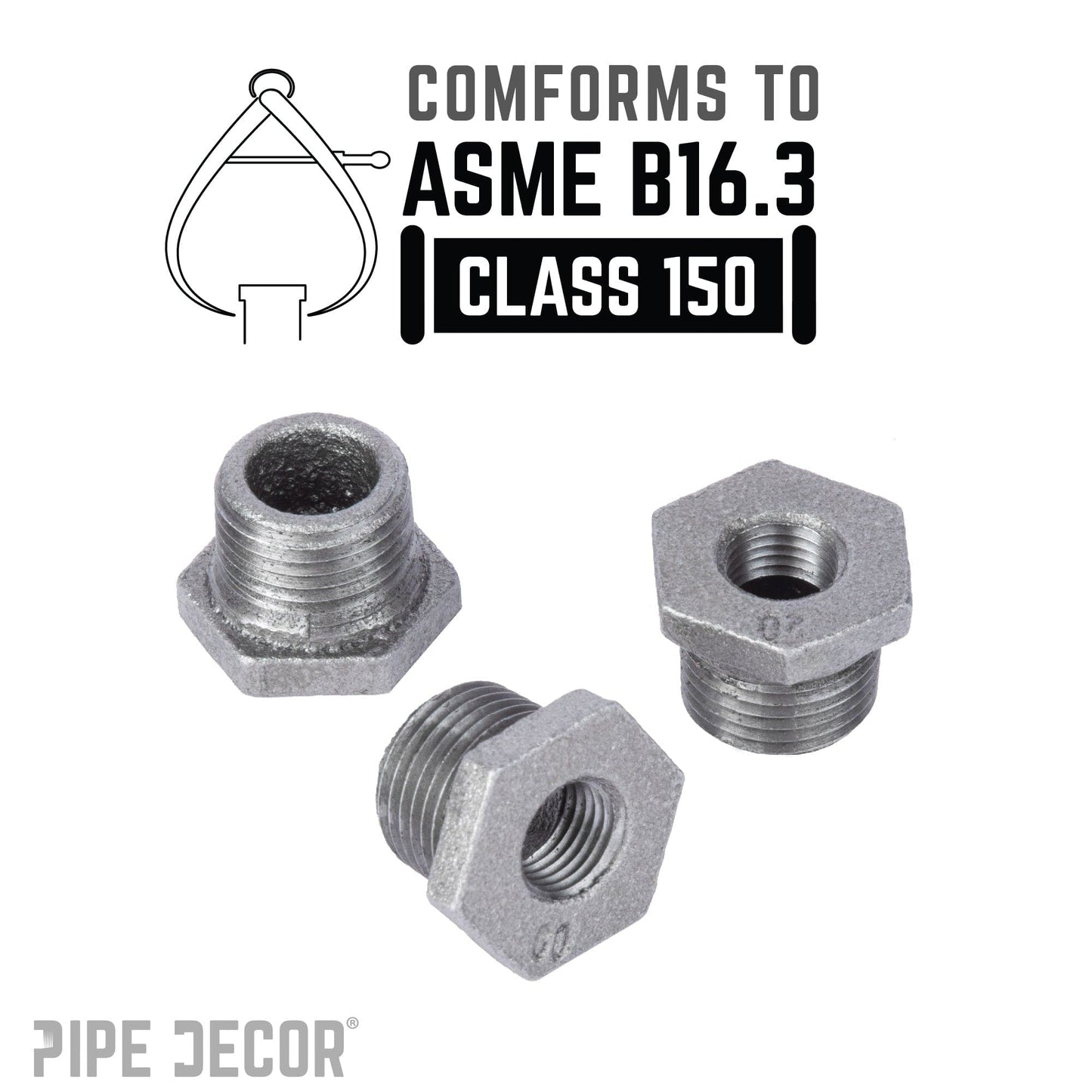 1/2 in. x 1/4 in. Black Bushing