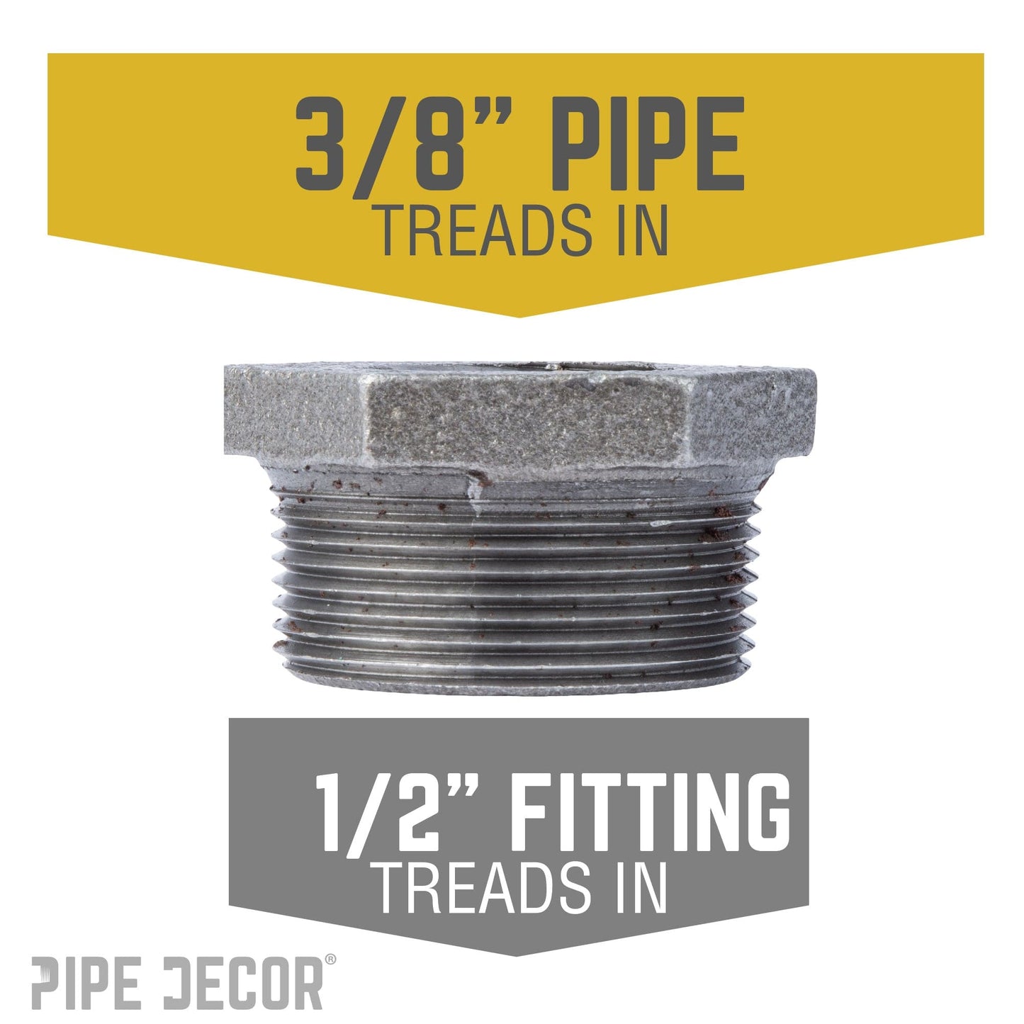 1/2 in. x 3/8 in. Black Bushing