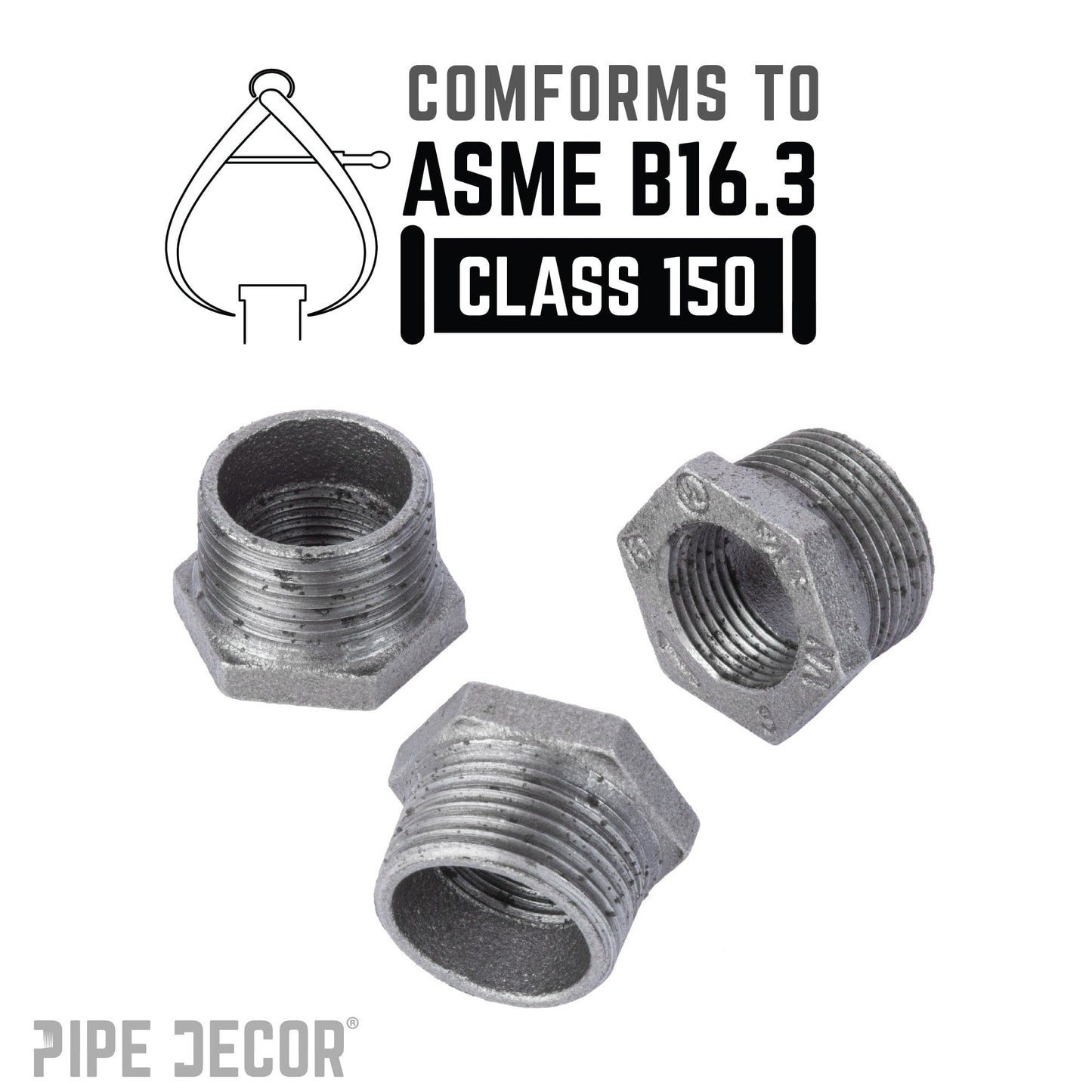 1 in. x 3/4 in. Black Bushing