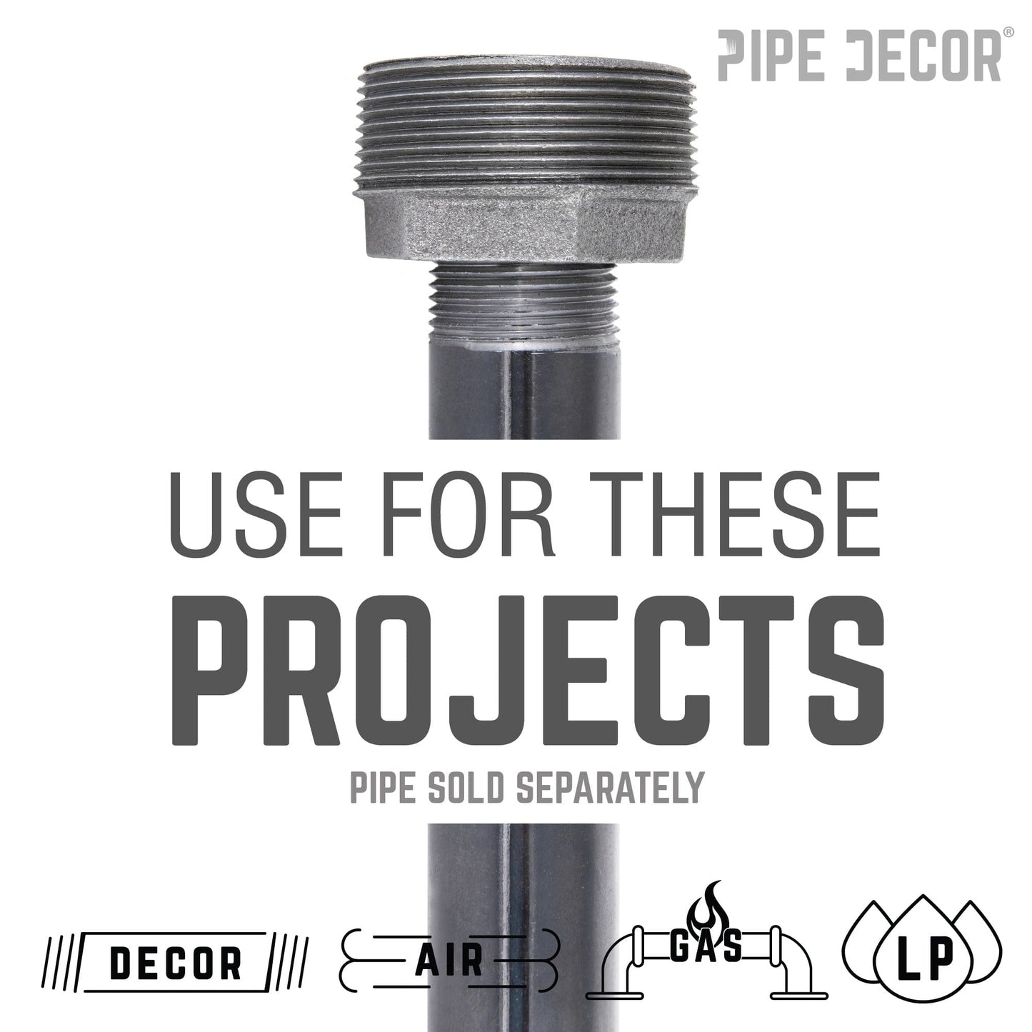 1 in. x 3/8 in. Black Bushing