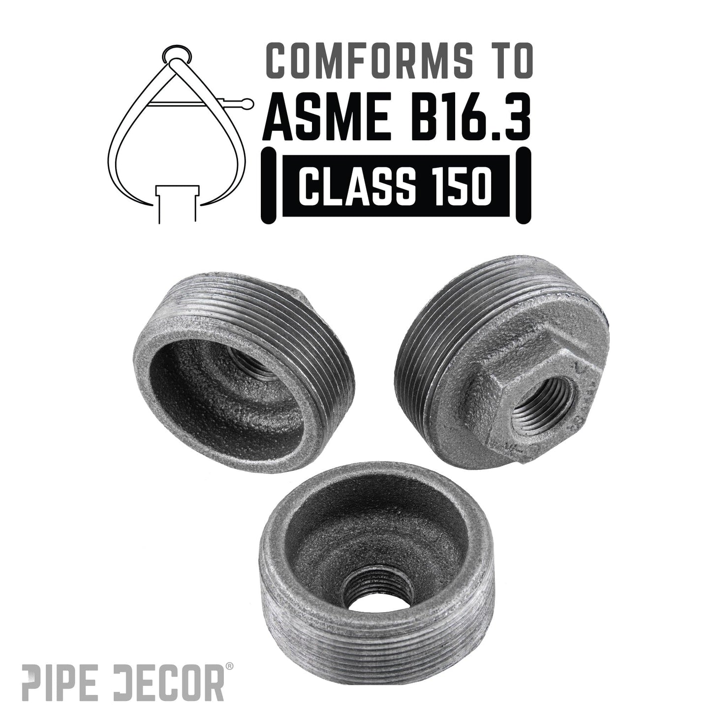 2 in. x 1/2 in. Black Bushing