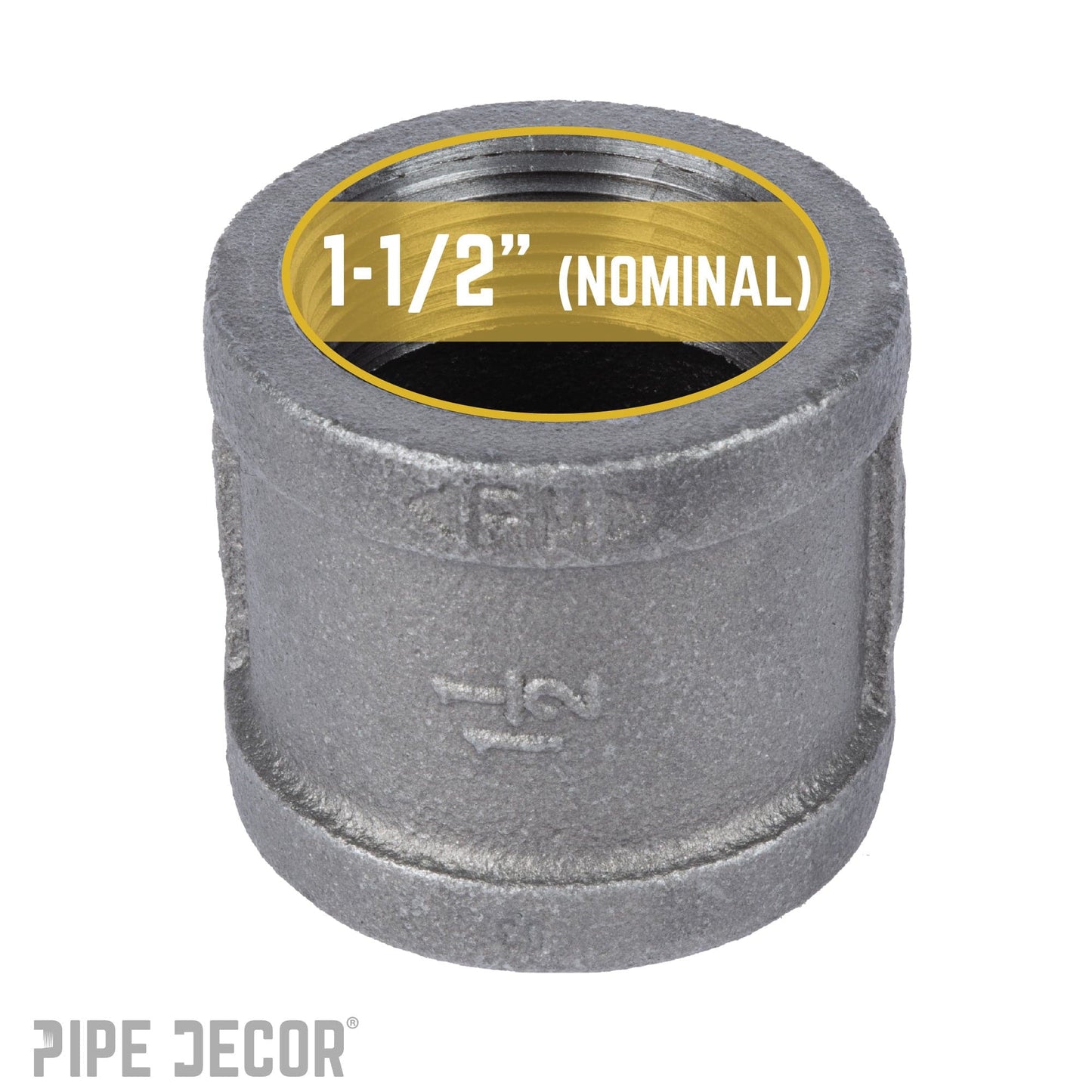 1 1/2 in. Black Coupling