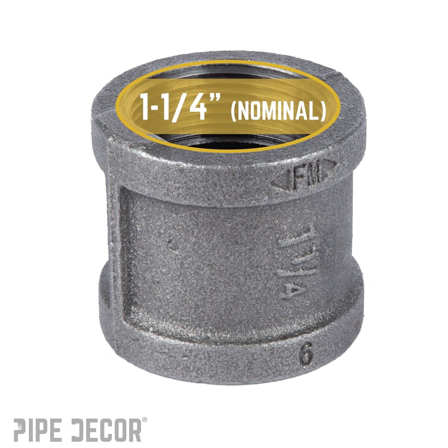 1 1/4 in. Black Coupling