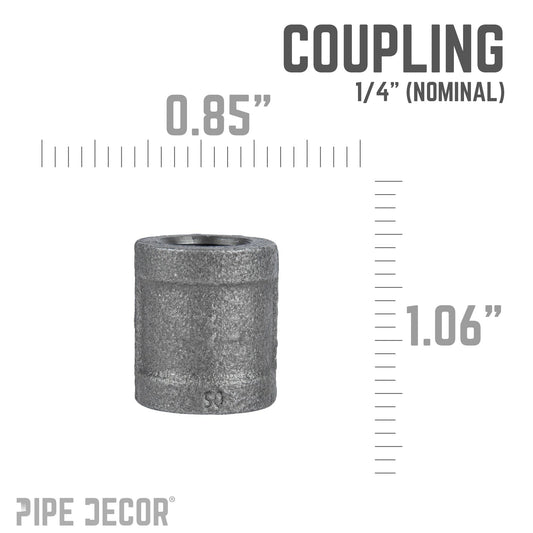 1/4 in. Black Coupling
