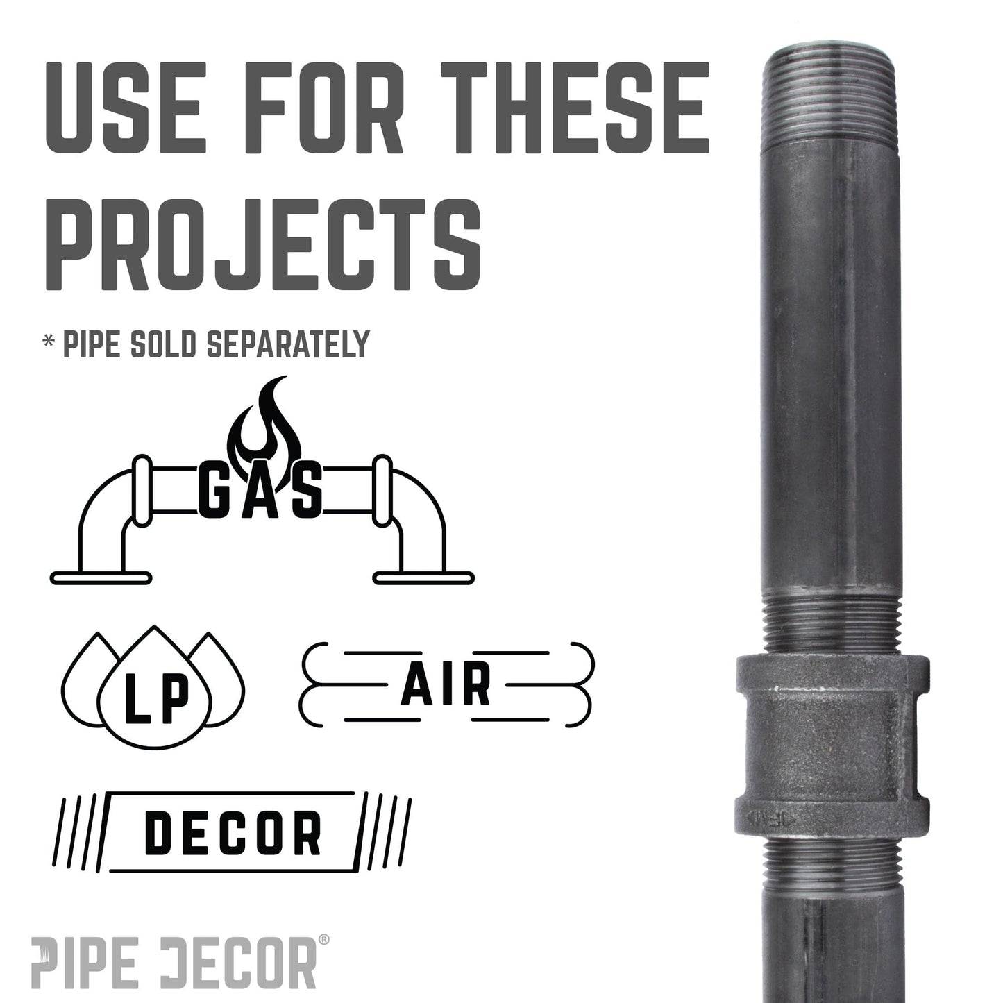 1 in. Black Coupling