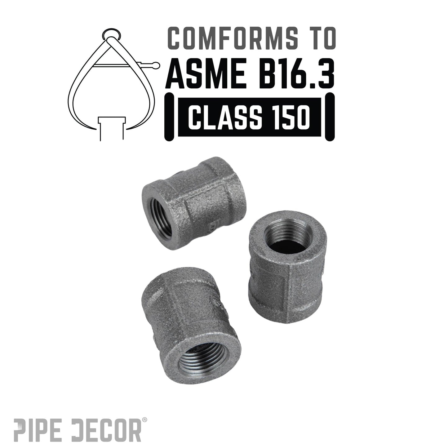 3/8 in. Black Coupling