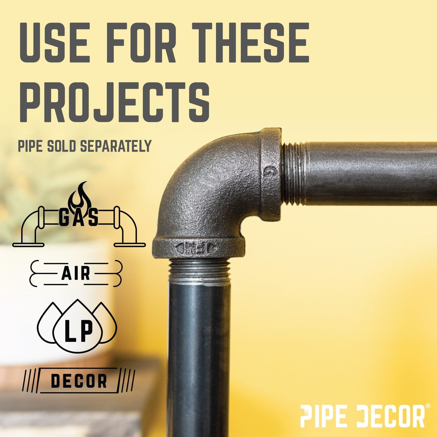 1 1/2 in. Black 90 Degree Elbow