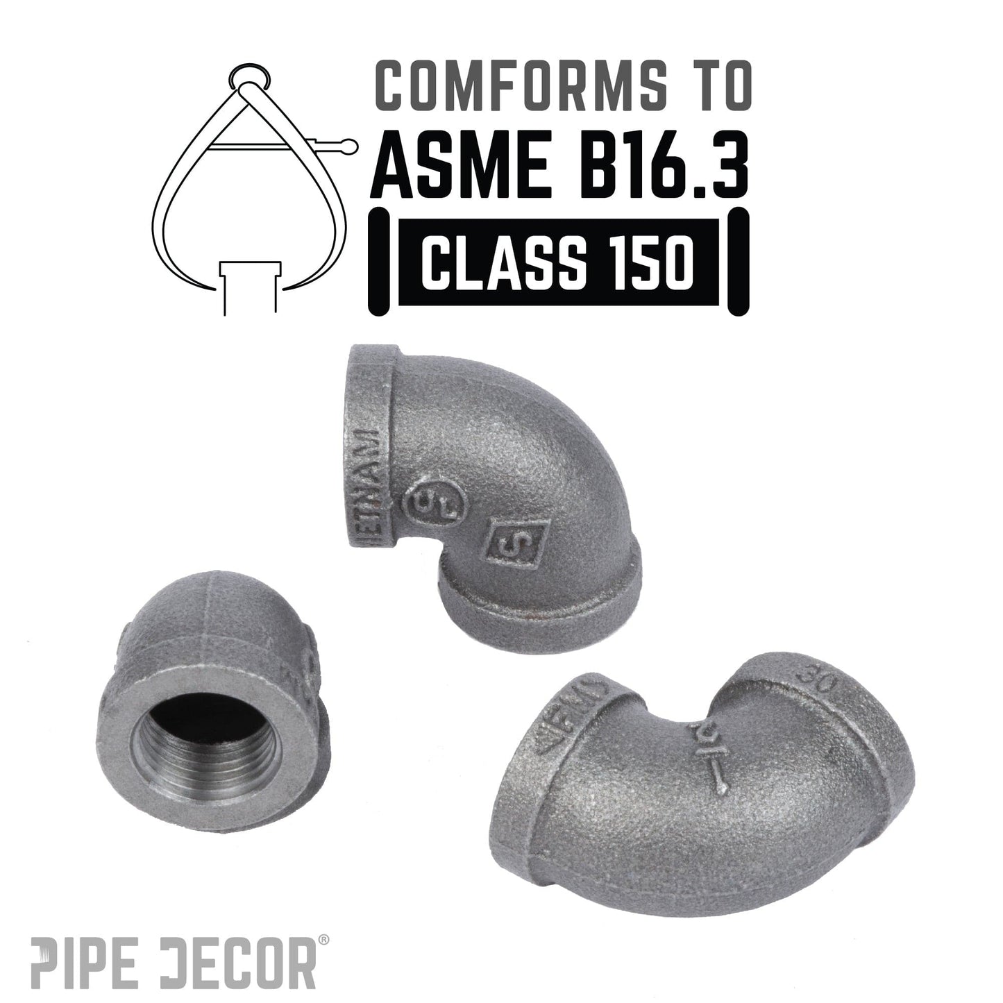 1/2 in. Black 90 Degree Elbow