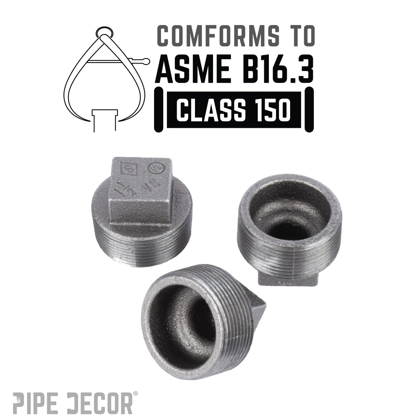 1 1/2 in. Black Plug